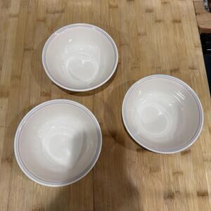 VTG Corning Corelle Forever Yours Set of 3 6 1/4" Soup Cereal Salad Bowls *